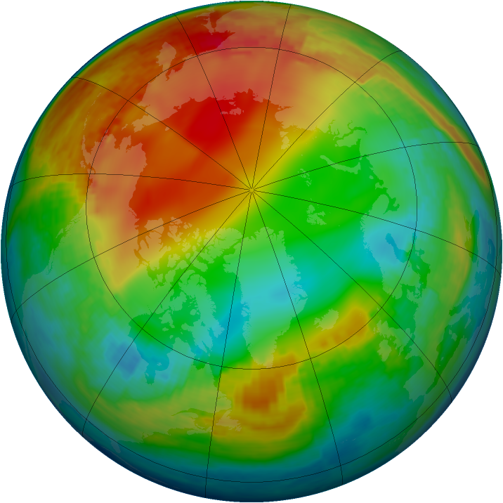 Arctic ozone map for 17 January 2003